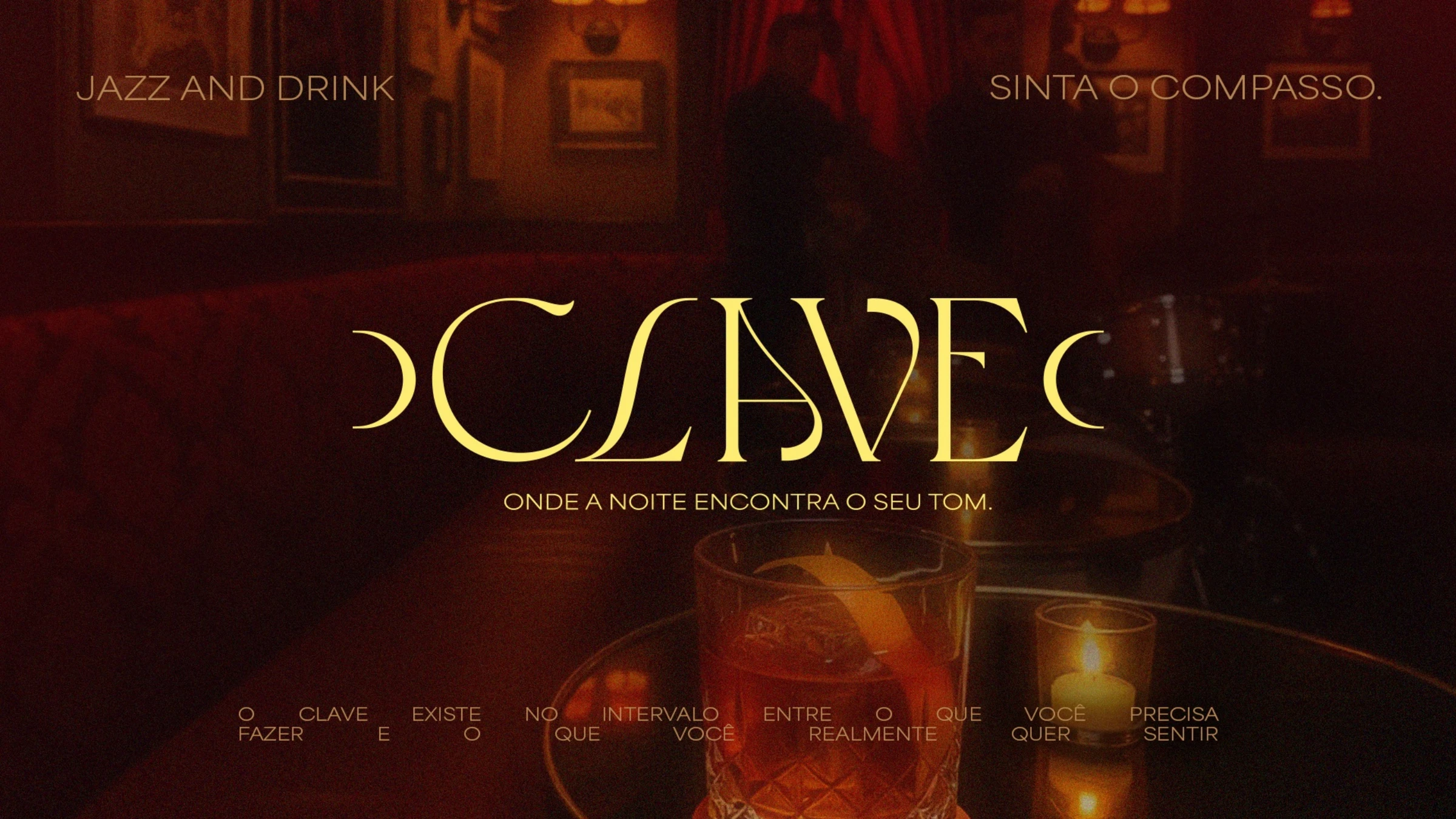 Identidade visual do Clave Gastrobar criada pela Vince