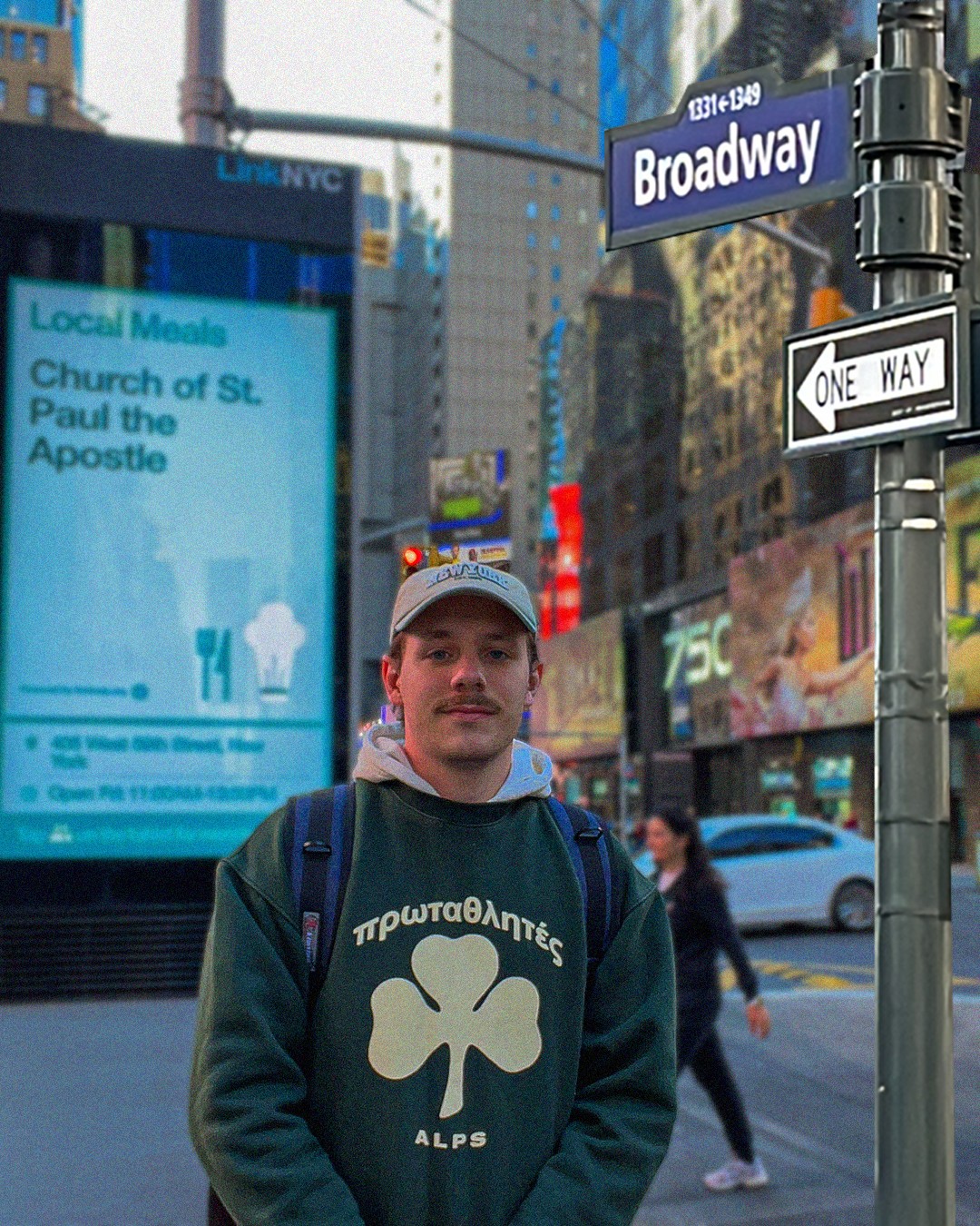Giovanni Vitorelli na Broadway, em Nova York